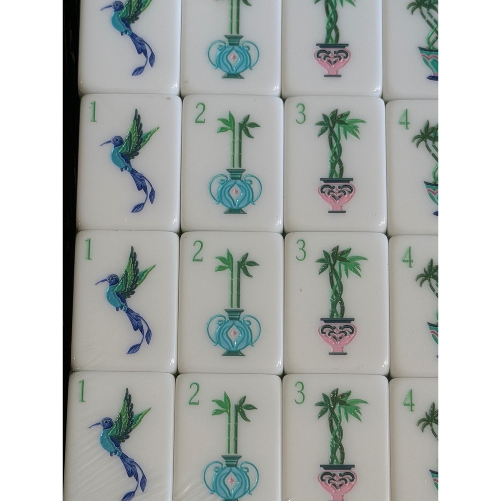 America mahjong Botanical Tropical Tile Set palm Bamboo Monkey Joker - Picture 6 of 13